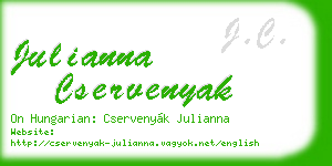 julianna cservenyak business card